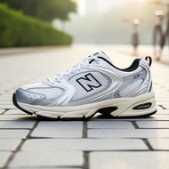 New Balance NB 530 Low Top Sneakers, Silver Black, Comfort Mesh & Synthetic Leather, Wear Resistant,
