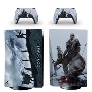 （Skin sticker）God of War PS5 Disc Skin Sticker Protector Decal Cover for Console Controller PS5 Disk Skin Sticker Vinyl