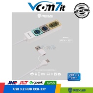 REXUS USB Hub 4 Port RXH-337 2in1 USB-A + USB Type-C 3.2