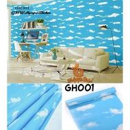 10 Meters Cloud Pattern Bedroom Wall Wallpaper Waterproof/ 45 CM x 10 Meters