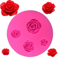 Little rose 4D silicone jelly mold