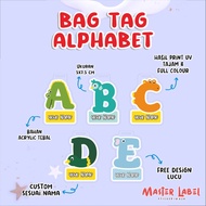 Bagtag Alphabet Nama Bagtag Huruf Bagtag anak gantungan tas lucu bagtag custom nama | gantungan akri