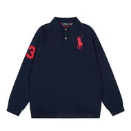 Ralph Lauren 秋冬大馬刺繡Logo針織POLO翻領毛衣外套