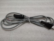 2m AC 220-250V EU Power Cord with Switch Fabric Covered Electrical Power Cable For DIY Table Lamp Co