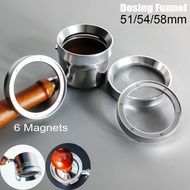 51/54/58mm Espresso Dosing Funnel  with 6 Magnets, Aluminium Coffee Dosing Ring Compatible for 51/54