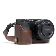 MegaGear Sony Alpha A5100, A5000 Ever Ready Leather Camera Half Case and Strap, with Battery Access