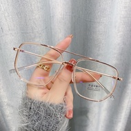 (YUZHU) Double Frame Glasses For Women Aviator Square Anti Radiation Glasses For Women