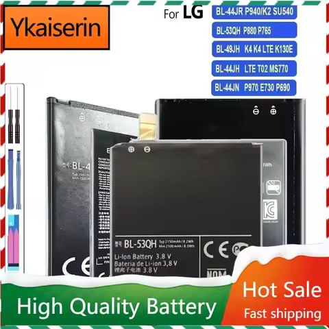 BL-44JH BL-44JN BL-44JR BL-49JH BL-53QH Battery For LG P705 L4 E440 P970 MS840 L5 P690 L40 SU540 K3 