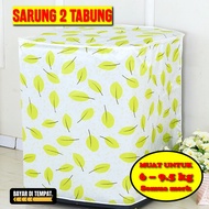 Cover Mesin Cuci Bahan Plastik PEVA KUALITAS PREMIUM TIPE 2 TABUNG BUKA ATAS & Sarung Mesin Cuci Buk