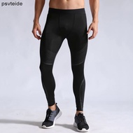 กางเกงการบีบอัด Mens Leggings Tights Men Sport Pants Fitness Sports Leggings Man Running Pants Compression Men Striped Pants