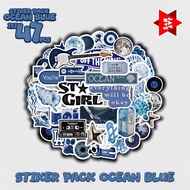 NEWEST COOL AESTHETIC OCEAN BLUE STICKER PACK NEWEST COOL OCEAN BLUE AESTHETIC STICKER PACK CONTENTS
