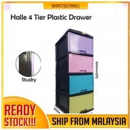 3V 2B BRAND 4 / 5 Tier Plastic Drawer / Cabinet / Storage Cabinet Multi Color Made IN Malaysia