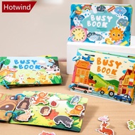 HOTWIND Kids Interactive Busy Book Animal Vehicle Sticker Matching Number Cognitive Early Education 