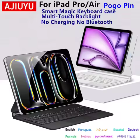 Pogo Pin Magic Keyboard for IPad Pro M5 11 13 Inch 12.9 M2 M3 2025 Smart Case Keyboard Cover for iPa
