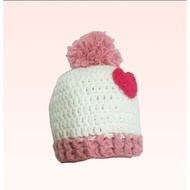 Baby girl hat crochet pompom Knitting hat baby girl hat crochet pompom
