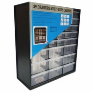 39 Compartment Heavy Duty Drawers Multi Uses Stackable Plastic Storage Finger Pull Organizing Cabinet Black