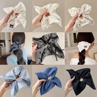 Retro Classy Square Scarf Large Intestine Hair Tie Female High Elastic Rubber Band Simple All-Match 