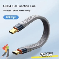 PATH USB C to Type C Cord, 8K 60HZ Fast Charging Flexible USB4.0 Cable, Professional E-Marker Chip P