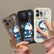 Cartoon Cute Kiss Doraemon Phone Casing For iPhone 6 6s 7 8 Plus X XS Max XR SE / iPhone 11 12 13 14