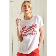 New Superdry's Direct Mail Women's Casual Letter Printing Cotton Round Neck Short Sleeve T-shir