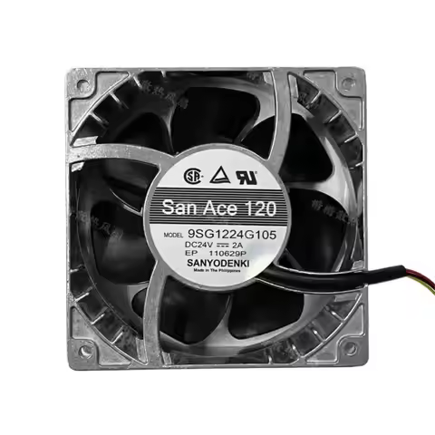 Original SANYO San Ace 120 9SG1224G105 24V 2A PWM Speed Control Silver Aluminum Frame Cooling Fan