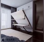 DSC-712隱形折疊床單人書架多功能板床正翻單人書桌壁櫃床（包運送）