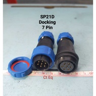 SP21D 7 pin Docking connector Plug Male n Plug Female IP68 Panel Mount Connector Plug Connector 7 Co