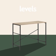 VHIVE Osaka 1.2m Study Table Desk (120cm Oak Black Steel Legs Computer Console Table)