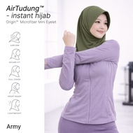 888.co AirTudung - Instant Hijab Sport Hijab Tudung Sukan Army Green
