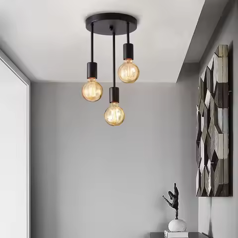 Industrial style restaurant E27 living room ceiling light retro bedroom kitchen corridor staircase c