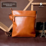 Reven Leather - Tas Selempang Pria Kulit Asli Trendly Kekinian Reven