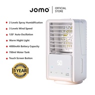 JOMO Portable Air Cooler Mini Desktop Fan Oscilation Fan  Wireless Mini Aircon