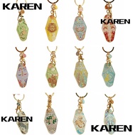 KAREN1 Zodiac Sign Keychain, Scorpio Sagittarius Capricorn Leo Virgo Libra 12 Constellation Keychain