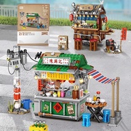 LOZ Building Blocks Hong Kong Style Large Gear Japanese Takoyaki Street View Food Shop Assembling To