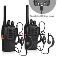 2ชิ้น วิทยุสื่อสาร Baofeng รุ่น BF-888S พลัส ระยะไกลเพิ่มขึ้น UHF 430-440MHz ชาร์จแบบ Type-C วิทยุสื