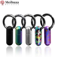 MEIHUAA Titanium Alloy Keyring, Ultra-light Portable  Container, High Quality Waterproof Mini Outdoo