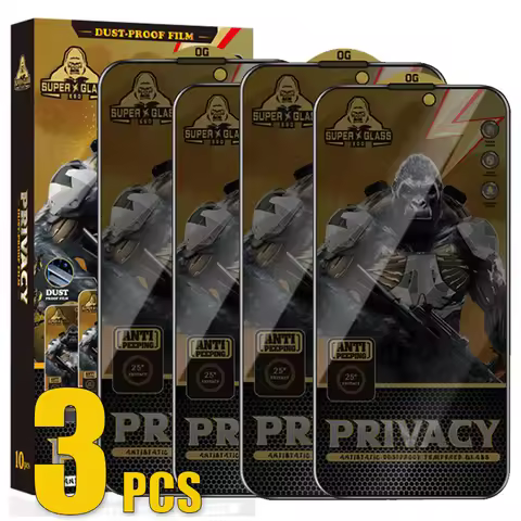 3pcs Super Privacy OG Tempered Glass Screen Protector Film Anti Spy For iPhone 17 Air 16 Pro Max 16E