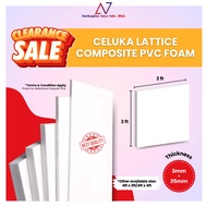 CELUKA LATTICE COMPOSITE WHITE CLC (PVC FOAM WHITE BOARD) 2FT X 2FT
