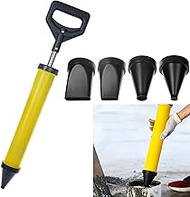 Saim Caulking Tool, 60cm Grout Caulking Guns Hand Mortar Pointing Grouting Pump with 4 Nozzle for Gr