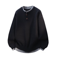 76322-P65 Autumn Winter New Style Knitted Sweater Men Collar Henry Collar Sweater Jacket Men New Yea