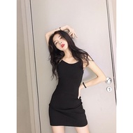 2-piece body dress, short noodle strap dress