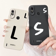 Tecno Pop 2Plus BA2 RB8S Phone Cover Tecno Pop 2 Plus Case Simple Fashion Letters A-Z Pattern Design