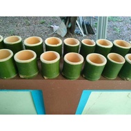 Bamboo coffee cup, flower growing. combo 10c