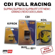 Paket Cdi Racing Koil CSW Kiprok dan Busi Racing Motor Supra X Supra Fit Supra Fit New Gran Legenda