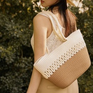 Ob Design Women Resort Woven Basket Tote Shoulder Bag