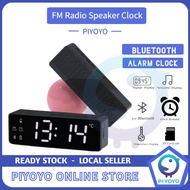💥Ready Stock💥Wireless Bluetooth Speaker Clock FM Radio Audio LED Digital Clock Speaker USB Speaker Alarm Clock