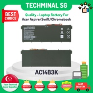 TECHMINAL - AC14B3K Battery Replacement for Acer Aspire R3-131T R5-471T R5-571T R7-371T CB3-111 CB3-