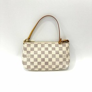 LV白色棋盤格大麻將包