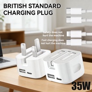 Charger Fast 2 In 1 Type-C Tpye-C USB USB A + Foldable Port Power Adapter