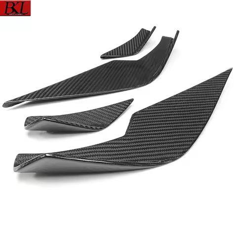 For BMW M3 G80 M4 G82 G83 Carbon Fiber Car Front Bumper Wind knife Splitter Spoiler Canard Air Knife
